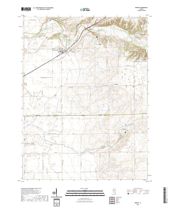 US Topo 7.5-minute map for Kenney IL