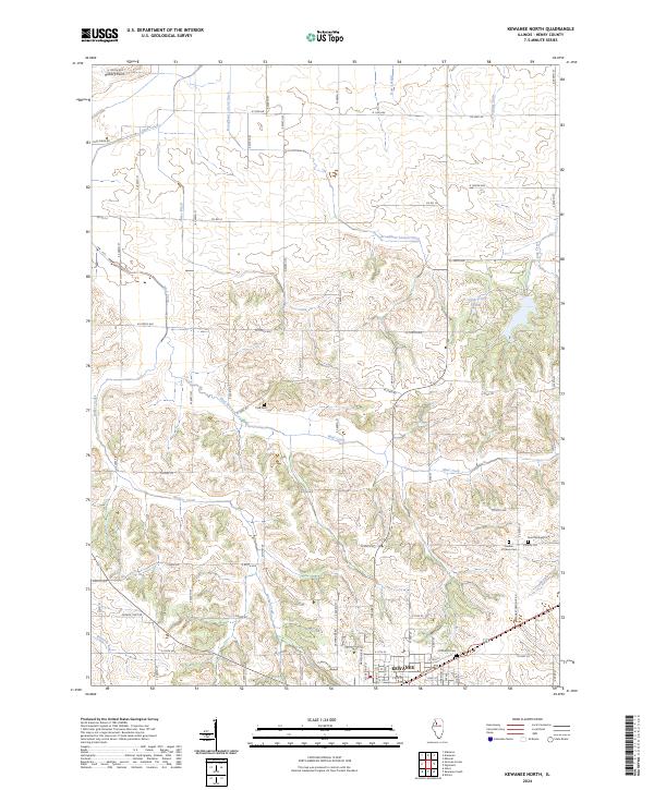 US Topo 7.5-minute map for Kewanee North IL