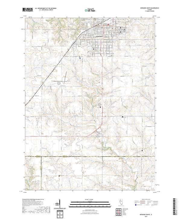 US Topo 7.5-minute map for Kewanee South IL