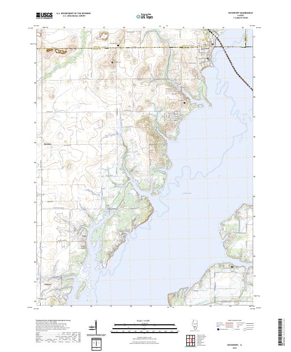 US Topo 7.5-minute map for Keyesport IL
