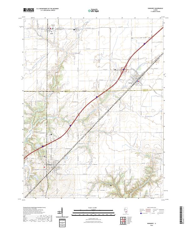 US Topo 7.5-minute map for Kinmundy IL