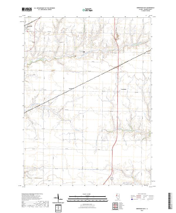 US Topo 7.5-minute map for Kirkwood East IL