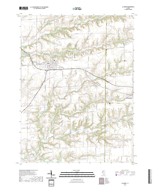 US Topo 7.5-minute map for La Harpe IL