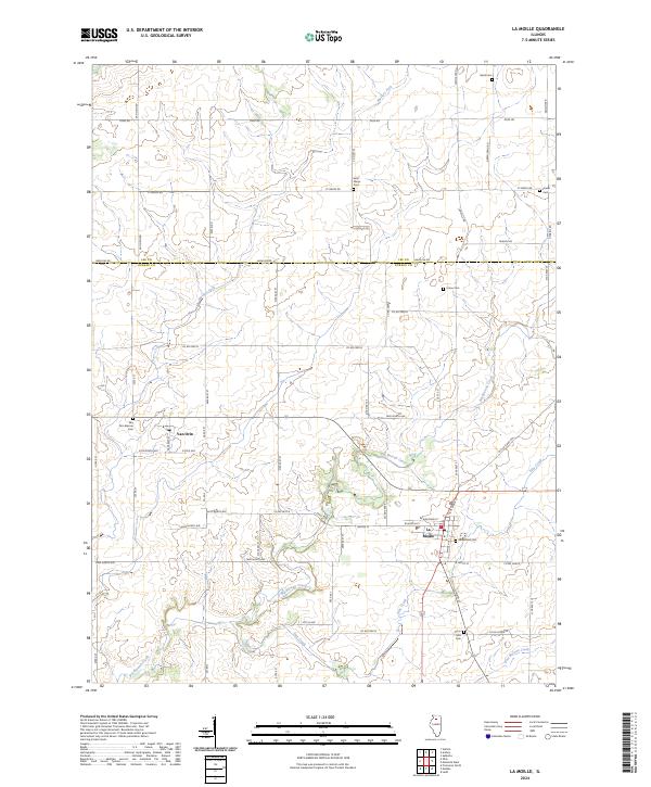 US Topo 7.5-minute map for La Moille IL