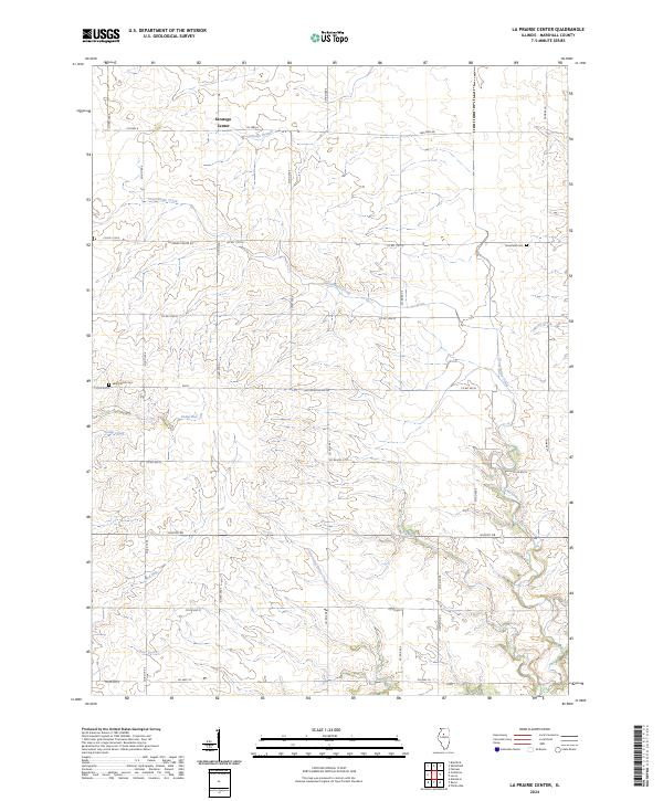 US Topo 7.5-minute map for La Prairie Center IL