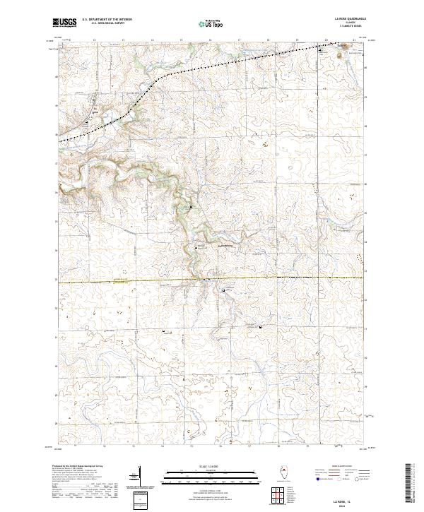 US Topo 7.5-minute map for La Rose IL
