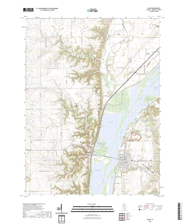 US Topo 7.5-minute map for Lacon IL