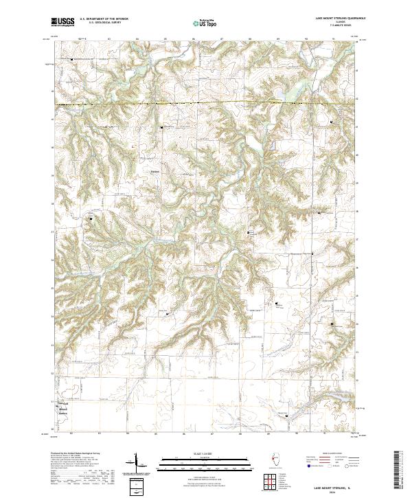 US Topo 7.5-minute map for Lake Mount Sterling IL