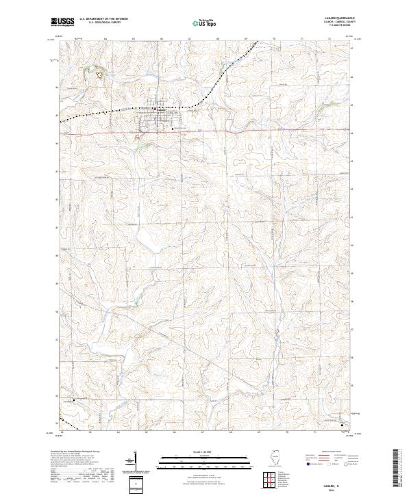 US Topo 7.5-minute map for Lanark IL