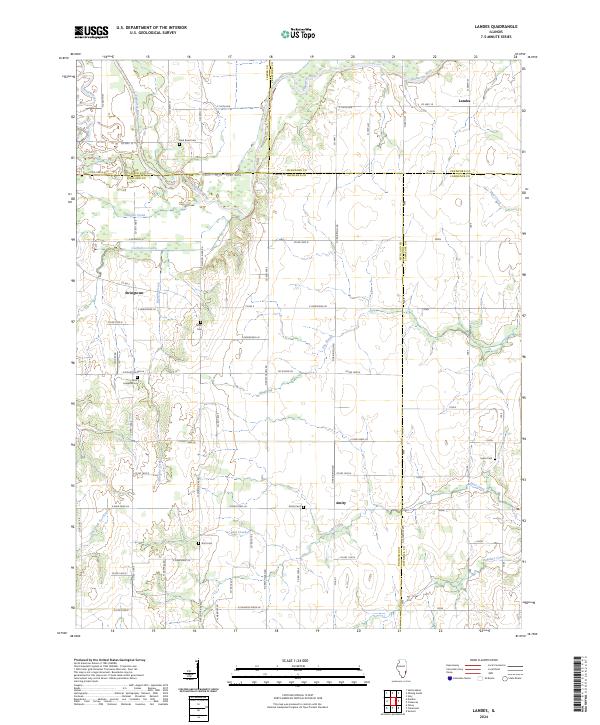 US Topo 7.5-minute map for Landes IL