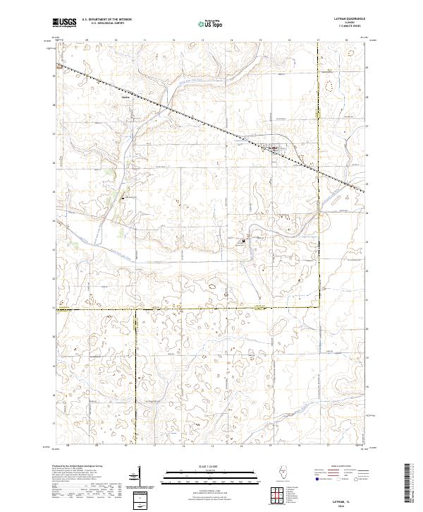 US Topo 7.5-minute map for Latham IL