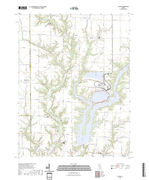 US Topo 7.5-minute map for Latona IL