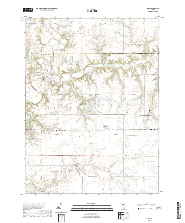 US Topo 7.5-minute map for Laura IL