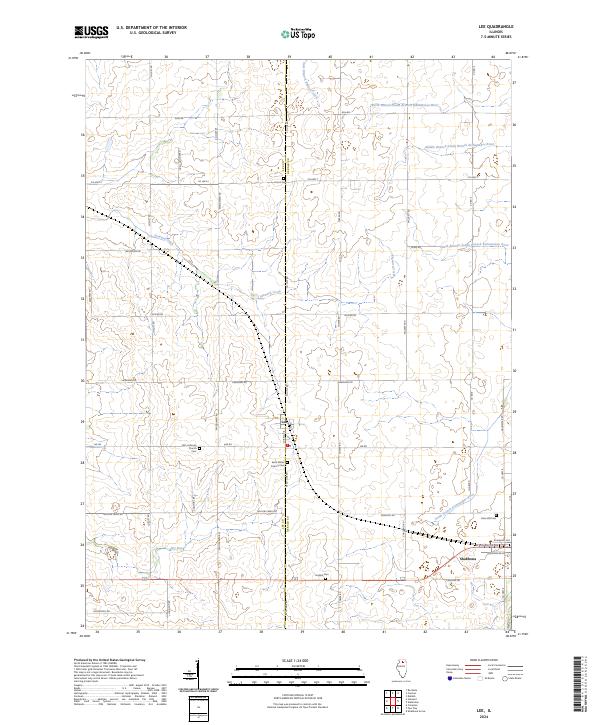 US Topo 7.5-minute map for Lee IL