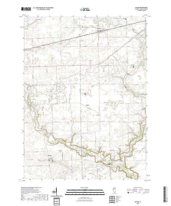 US Topo 7.5-minute map for Leland IL