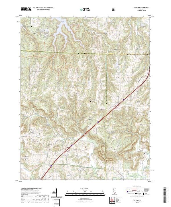 US Topo 7.5-minute map for Lick Creek IL