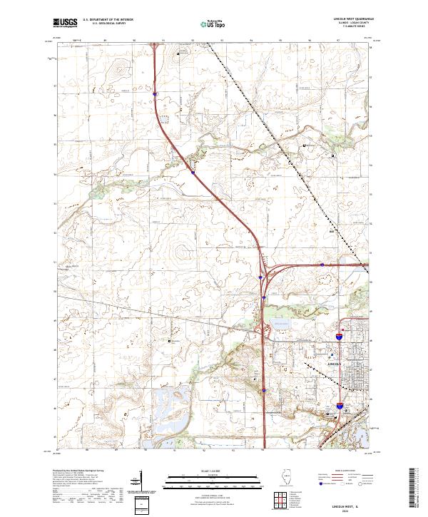 US Topo 7.5-minute map for Lincoln West IL