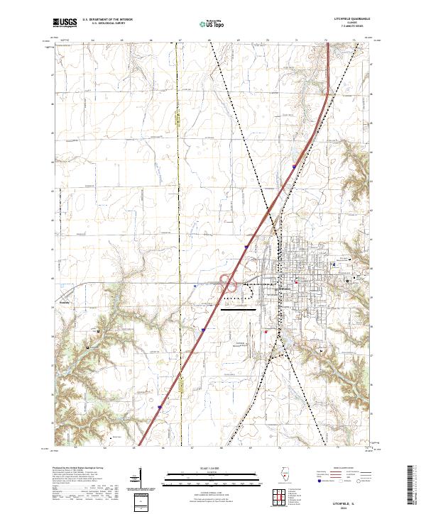 US Topo 7.5-minute map for Litchfield IL