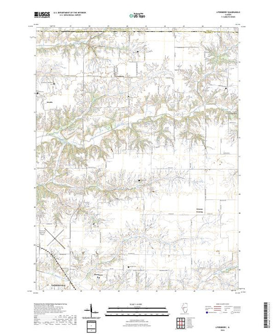 US Topo 7.5-minute map for Literberry IL – American Map Store