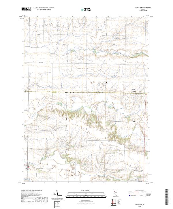 US Topo 7.5-minute map for Little York IL