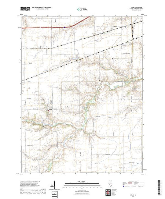 Loami Il Map US Topo 7.5-minute map for Loami IL – American Map Store