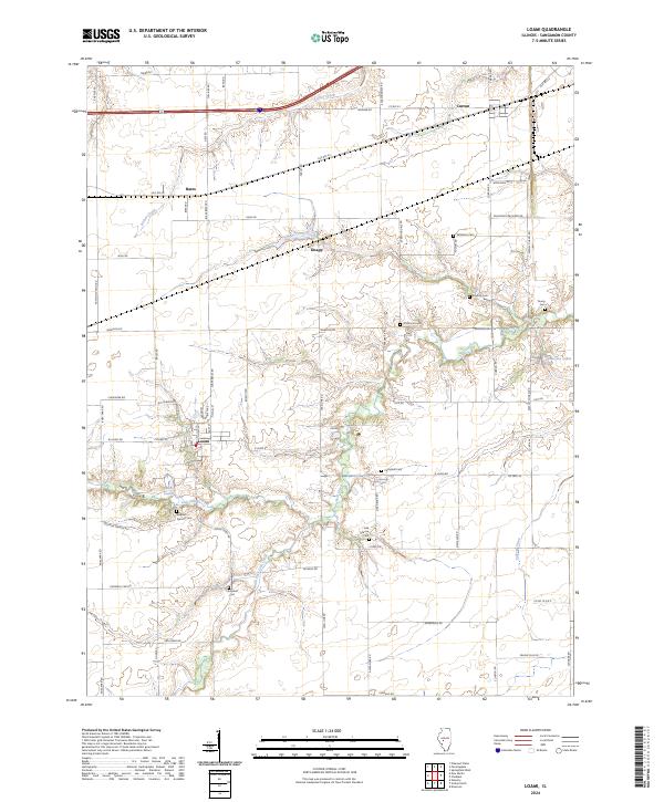 US Topo 7.5-minute map for Loami IL