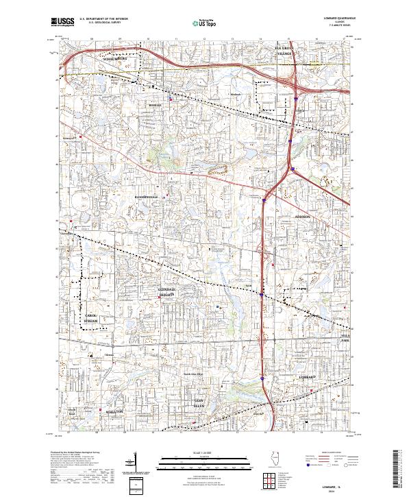 US Topo 7.5-minute map for Lombard IL