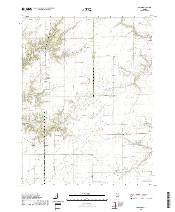 US Topo 7.5-minute map for Loogootee IL