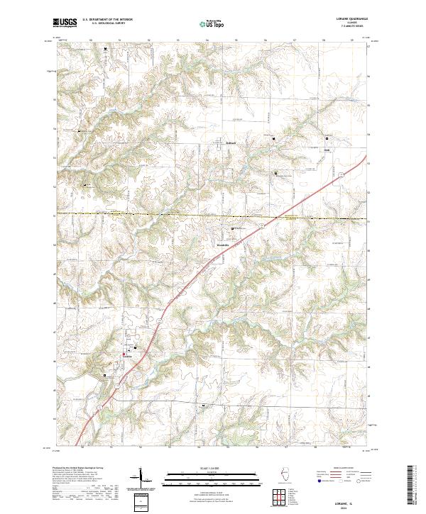 US Topo 7.5-minute map for Loraine IL