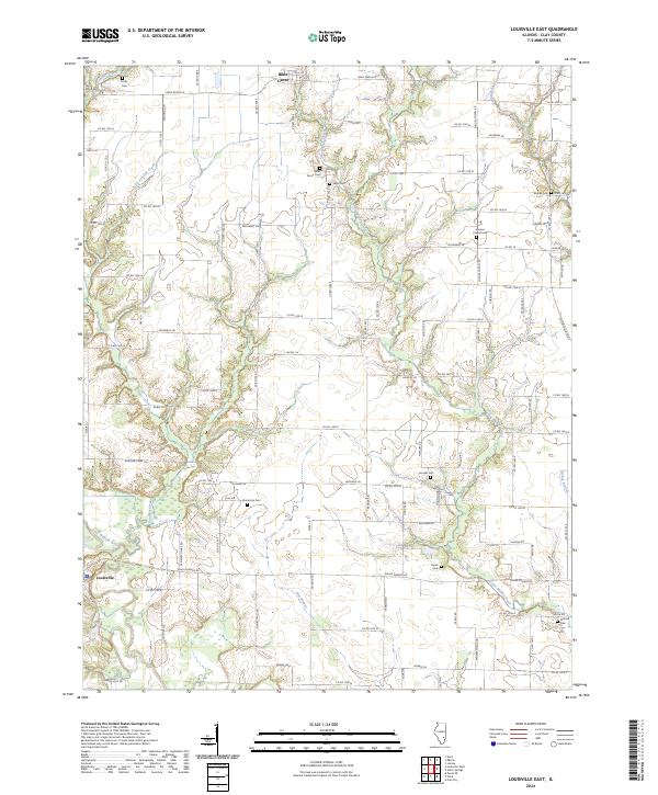 US Topo 7.5-minute map for Louisville East IL