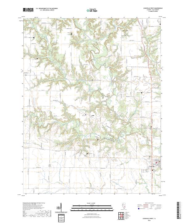 US Topo 7.5-minute map for Louisville West IL