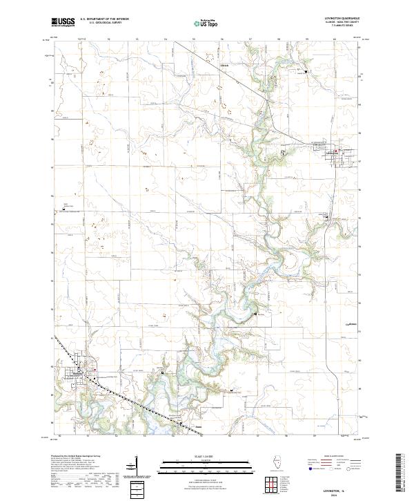 US Topo 7.5-minute map for Lovington IL