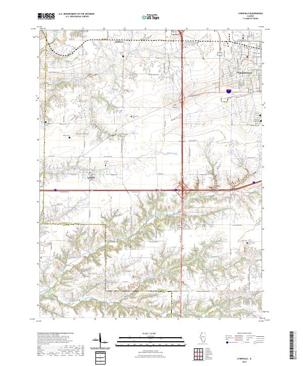 US Topo 7.5-minute map for Lynnville IL