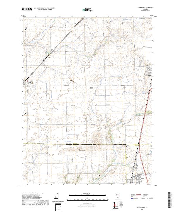 US Topo 7.5-minute map for Macon West IL