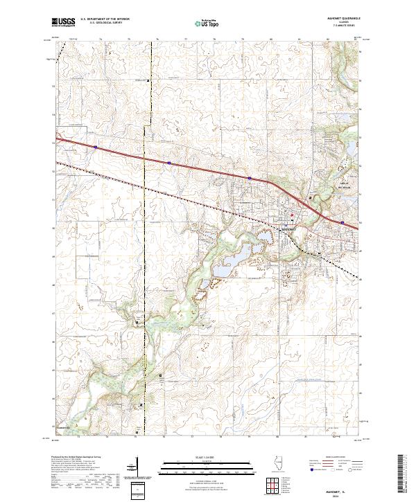 US Topo 7.5-minute map for Mahomet IL