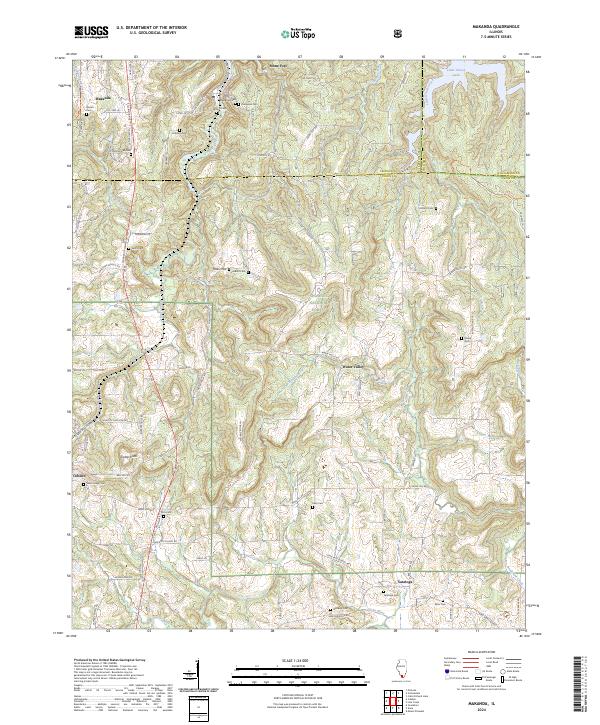 US Topo 7.5-minute map for Makanda IL