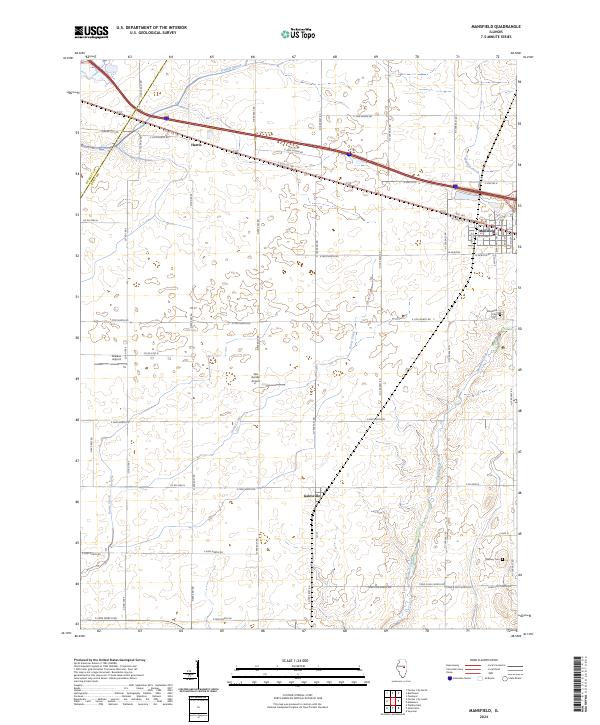 US Topo 7.5-minute map for Mansfield IL