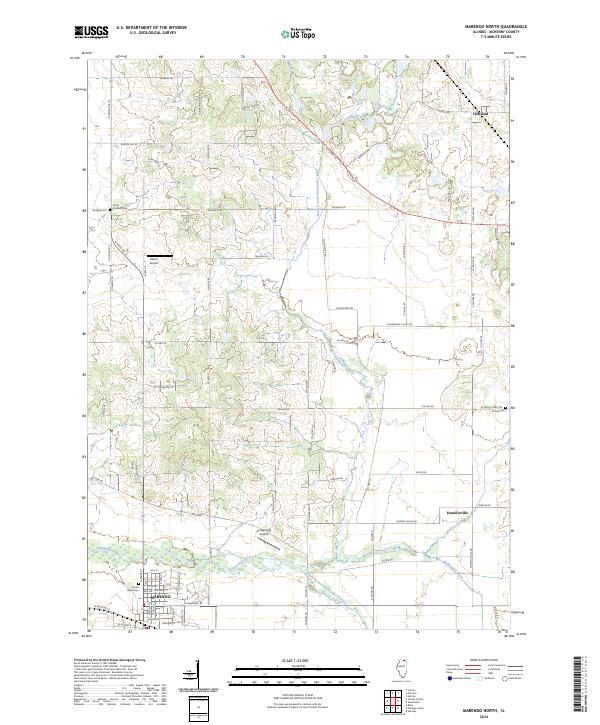US Topo 7.5-minute map for Marengo North IL