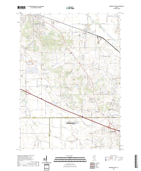 US Topo 7.5-minute map for Marengo South IL
