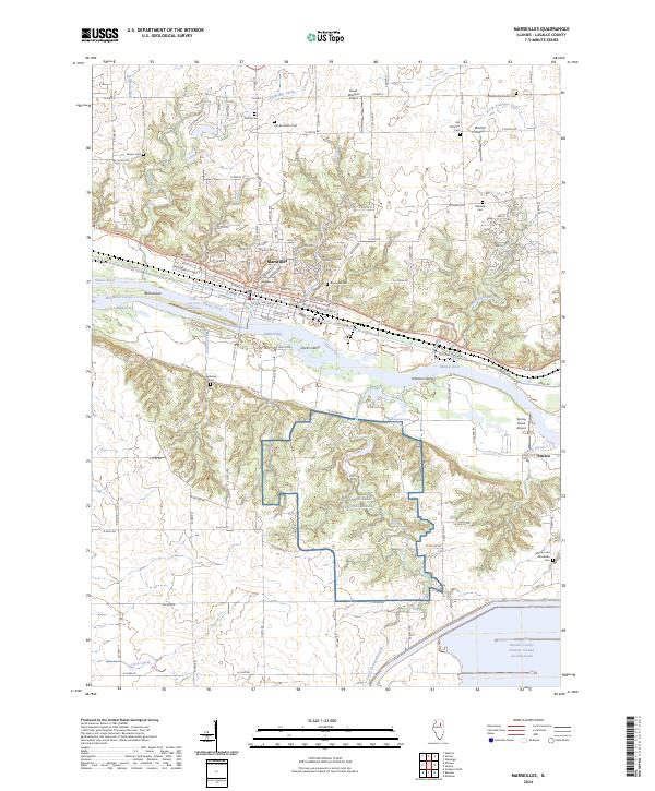 US Topo 7.5-minute map for Marseilles IL