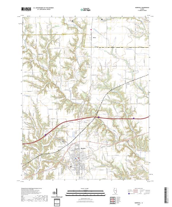 US Topo 7.5-minute map for Marshall IL