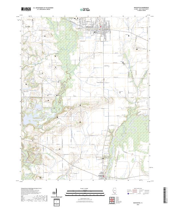 US Topo 7.5-minute map for Mascoutah IL