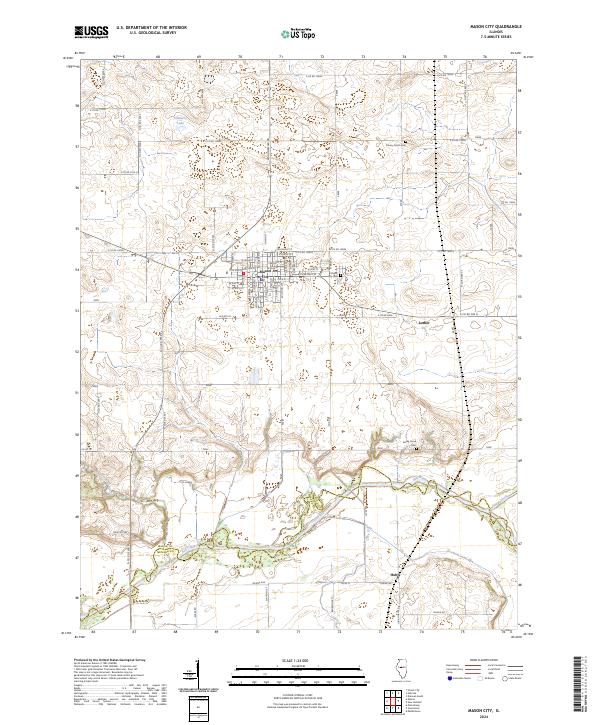 US Topo 7.5-minute map for Mason City IL