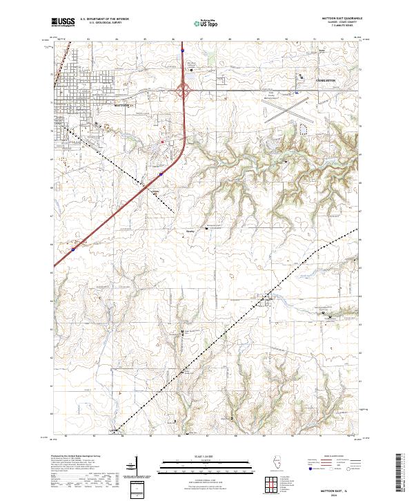 US Topo 7.5-minute map for Mattoon East IL