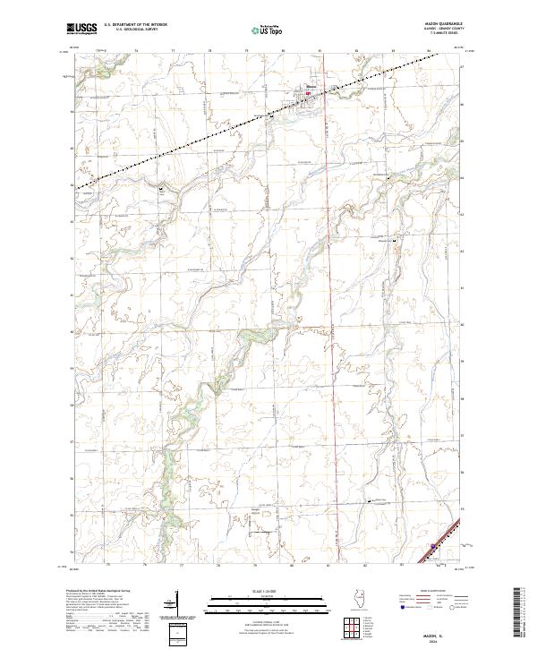 US Topo 7.5-minute map for Mazon IL