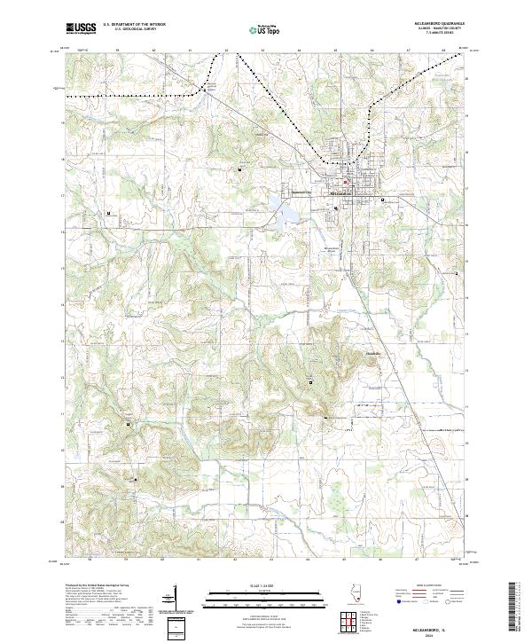US Topo 7.5-minute map for McLeansboro IL