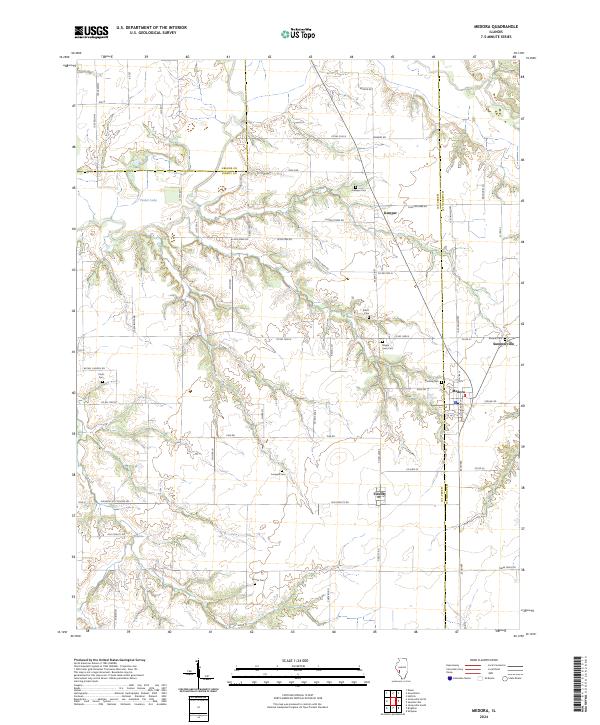 US Topo 7.5-minute map for Medora IL