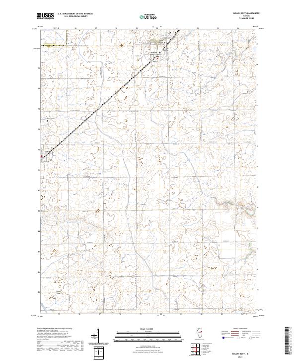 US Topo 7.5-minute map for Melvin East IL