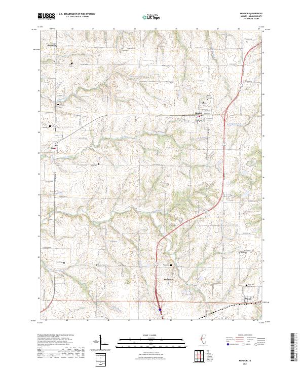 US Topo 7.5-minute map for Mendon IL