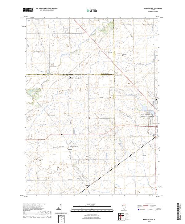 US Topo 7.5-minute map for Mendota West IL